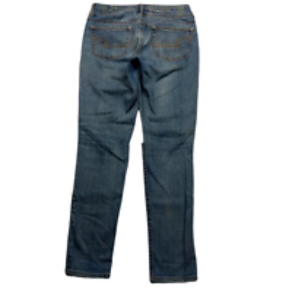 American Eagle Skinny Jeans Medium Wash Distressed Size 4 - Picture 4 of 9